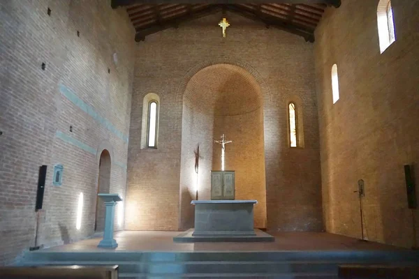 Wnętrze Kościoła Ippolito Biagio Saints Castelfiorentino Toskania Włochy — Zdjęcie stockowe
