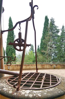 Well in the Castle of Montauto in Grassina, Florence, Italy clipart