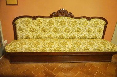 Sofa in Montauto Castle in Grassina, Florence, Italy clipart