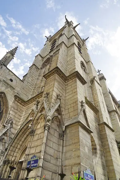 stock image Bell tower of the church of Saint-Sverine in Paris France