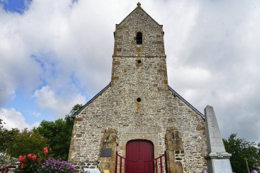 Church of Saint Laurent in Moidrey in Normandy, France clipart