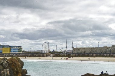 Fort National, Brittany, Fransa 'dan Saint Malo manzarası