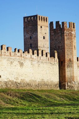 Montagnana, Veneto, İtalya 'nın ortaçağ duvarları