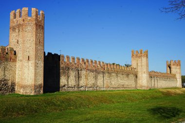 Montagnana, Veneto, İtalya 'nın ortaçağ duvarları