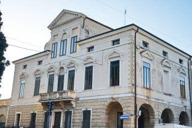 İtalya, Veneto, Montagnana 'daki Vittorio Emanuele Meydanı 2.