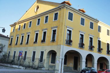 İtalya, Veneto, Montagnana 'daki Vittorio Emanuele Meydanı 2.