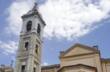 Oppido Mamertina Katedrali 'nin çan kulesi, Calabria, İtalya
