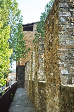 Floransa, İtalya 'daki San Frediano' nun antik ortaçağ duvarları