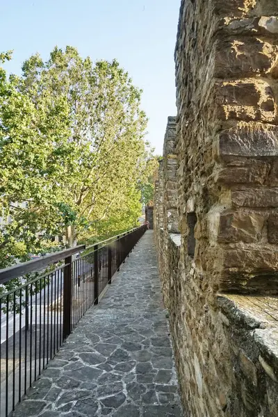 Floransa, İtalya 'daki San Frediano' nun antik ortaçağ duvarları