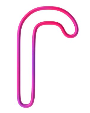 Noel çizgisi sanatı. Noel şeker kamışı. 3B illüstrasyon.