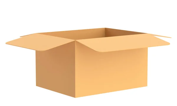 箱を開けて 3Dイラスト — ストック写真