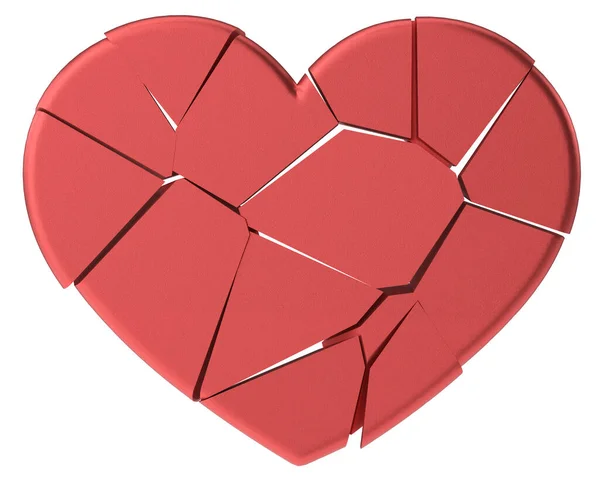 Kırık Kalp Kalbi Kırılmış Aşk Acısı Illüstrasyon — Stok fotoğraf
