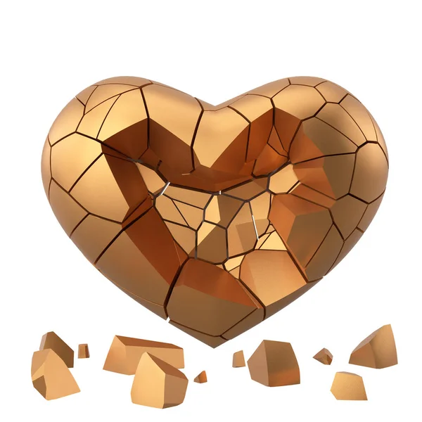 Coração Partido Coração Partido Lovelorn Ilustração — Fotografia de Stock