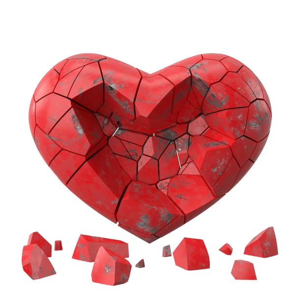 Corazón Roto Con Corazón Roto Lovelorn Ilustración —  Fotos de Stock