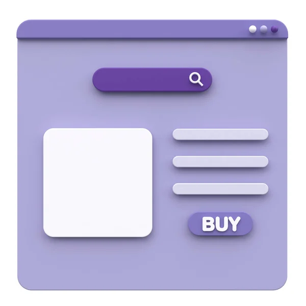 Online Winkelen Browser Productpagina Illustratie — Stockfoto