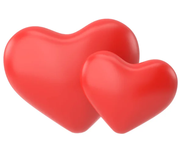 Parę Serc Serce Walentynkowe Dekoracje Kart — Zdjęcie stockowe