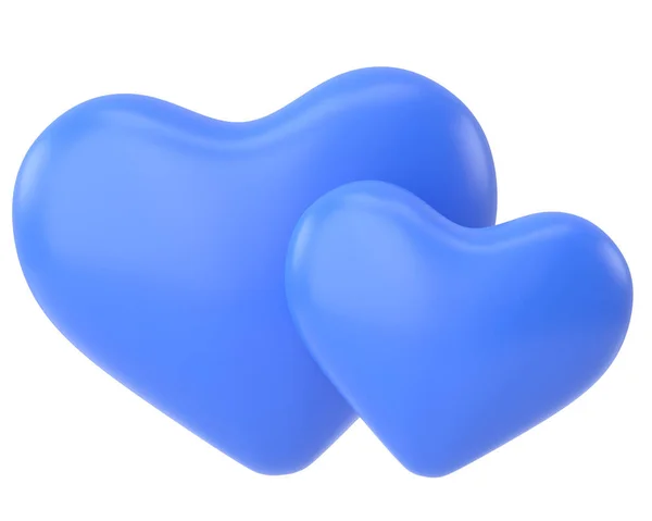 Paar Herz Herz Valentinskartendekoration — Stockfoto