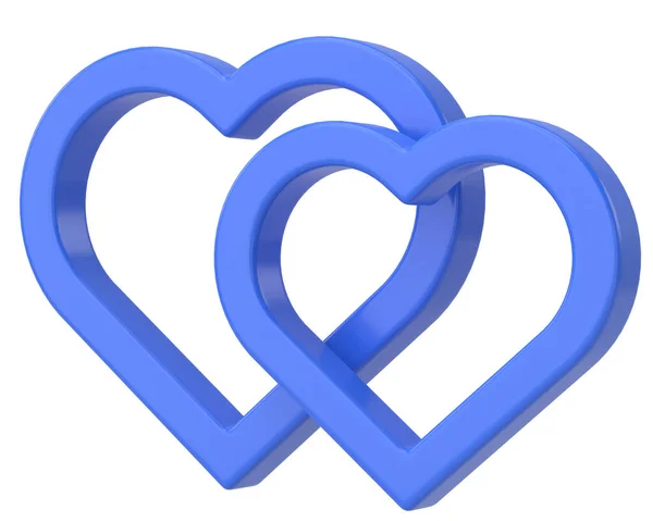 Couple Heart Heart Valentine Card Decoration — Stock Photo, Image