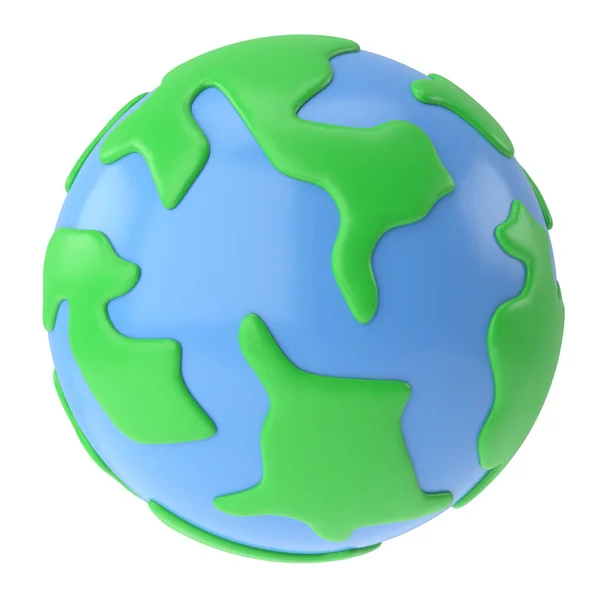 3D地球仪地球 旅行部分 3D插图 — 图库照片