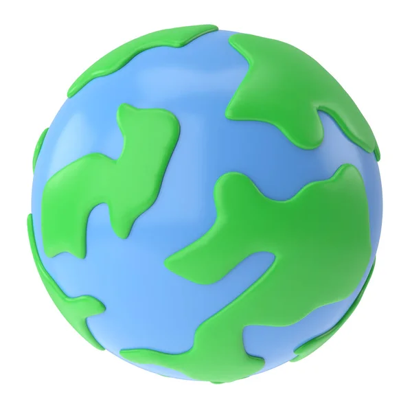3D地球仪地球 旅行部分 — 图库照片