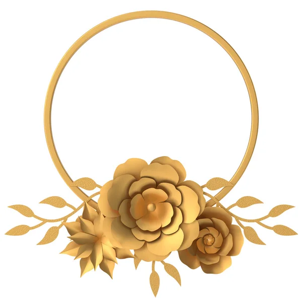 Goldene Blume Blume Illustration — Stockfoto