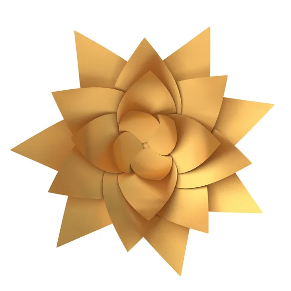 Zlatá Květina Květina Ilustrace — Stock fotografie