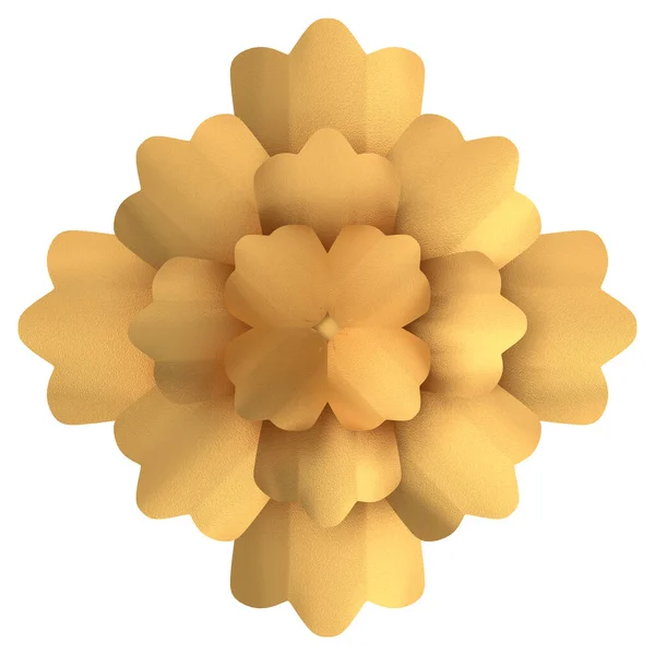 Zlatá Květina Květina Ilustrace — Stock fotografie