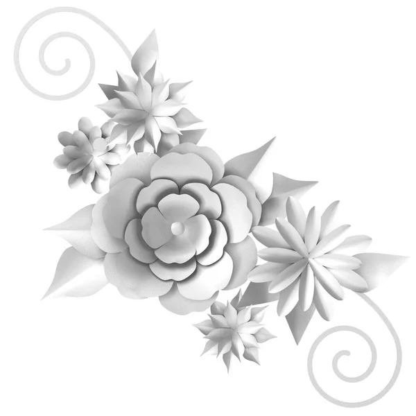 Ασημένιο Λουλούδι Λουλούδι Απεικόνιση — Φωτογραφία Αρχείου