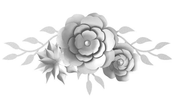 Ezüst Virág Virág Illusztráció — Stock Fotó