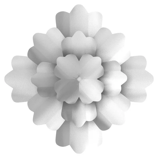 Stříbrná Květina Květina Ilustrace — Stock fotografie