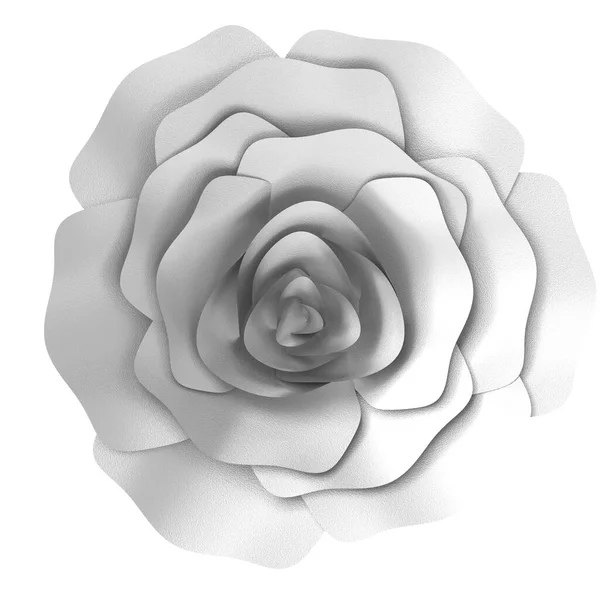 銀の花 3D花 3Dイラスト — ストック写真