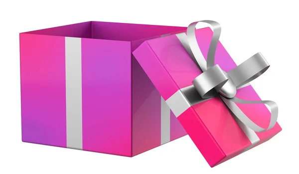 Ανοιγμένο Κουτί Δώρου Κουτί Δώρου Άνοιγμα Δώρου — Φωτογραφία Αρχείου