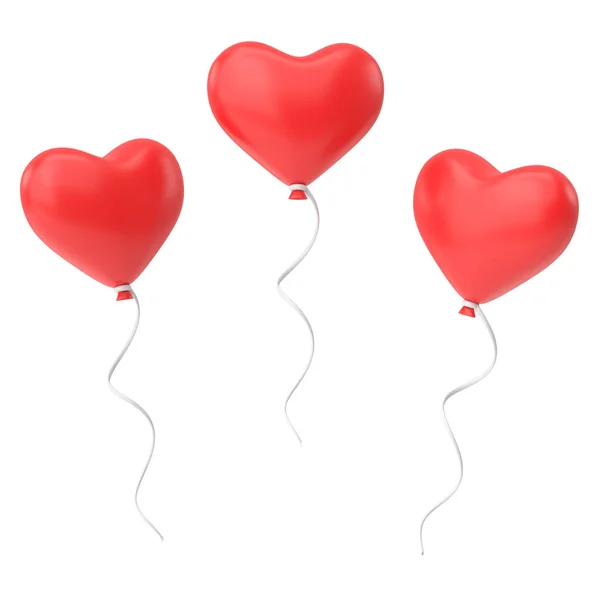 Balon Serca Walentynkowa Dekoracja Kart Ilustracja — Zdjęcie stockowe