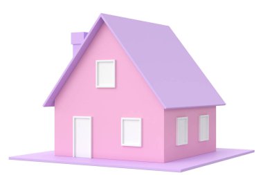 Üç boyutlu ev. Üç boyutlu ev. 3B illüstrasyon.