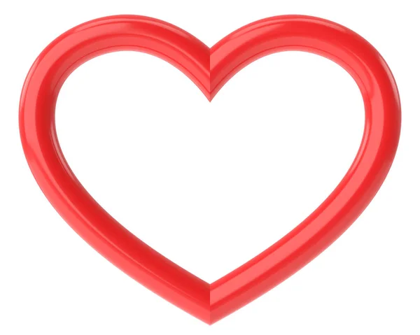 Τρισδιάστατη Καρδιά Διακόσμηση Κάρτας Αγίου Βαλεντίνου Απεικόνιση — Φωτογραφία Αρχείου