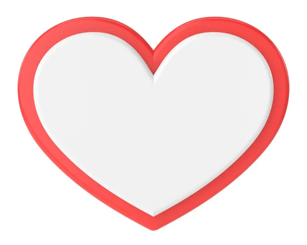 Τρισδιάστατη Καρδιά Φούσκα Λόγου Πλαίσιο Κειμένου — Φωτογραφία Αρχείου