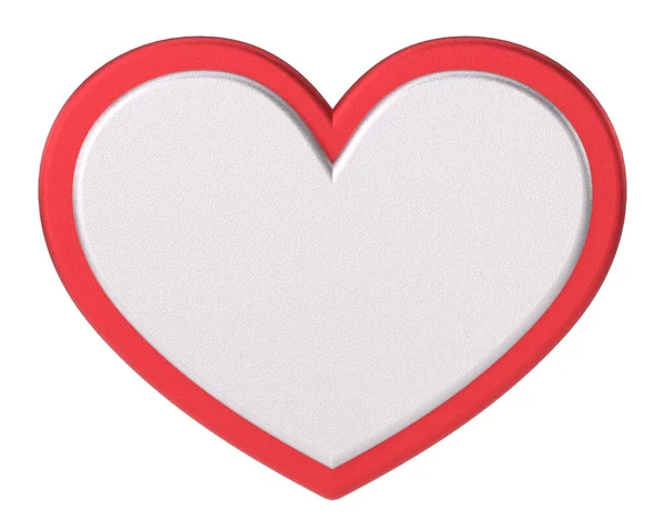 Τρισδιάστατη Καρδιά Φούσκα Λόγου Πλαίσιο Κειμένου — Φωτογραφία Αρχείου