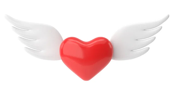 Boyutlu Kalp Tanrısı Sevgililer Günü Kartı Dekorasyonu Illüstrasyon — Stok fotoğraf