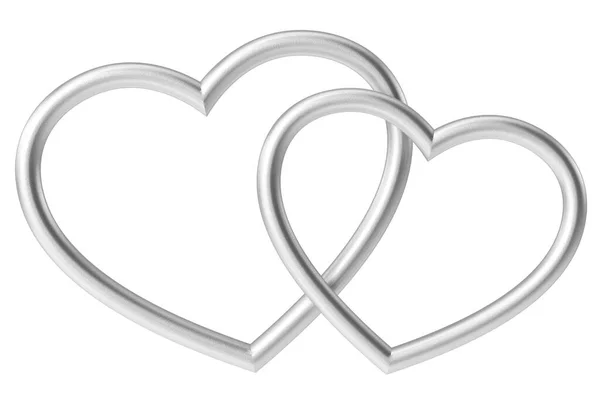 Ett Par Hjärtan Hjärta Illustration — Stockfoto