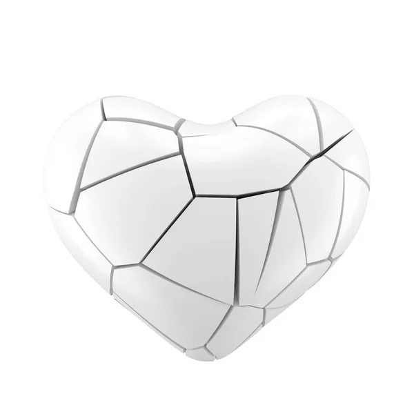 3D壊れた心臓 3Dイラスト — ストック写真
