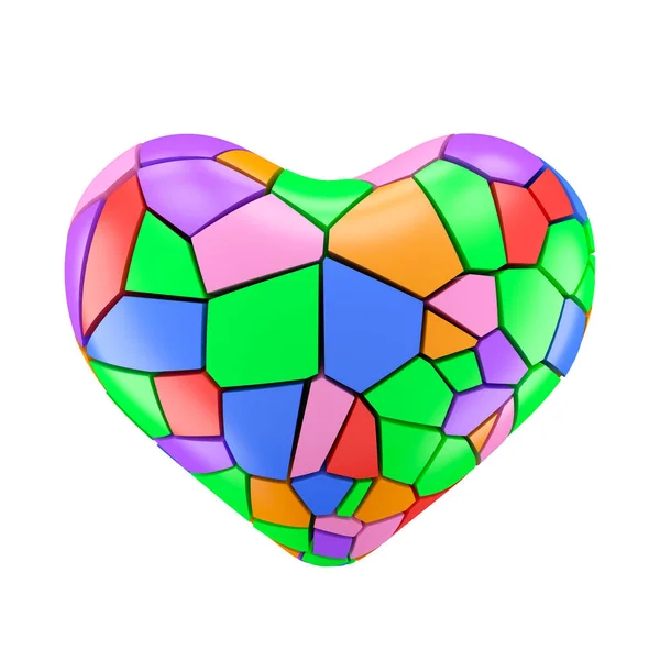3D壊れた心臓 3D要素 3Dイラスト — ストック写真