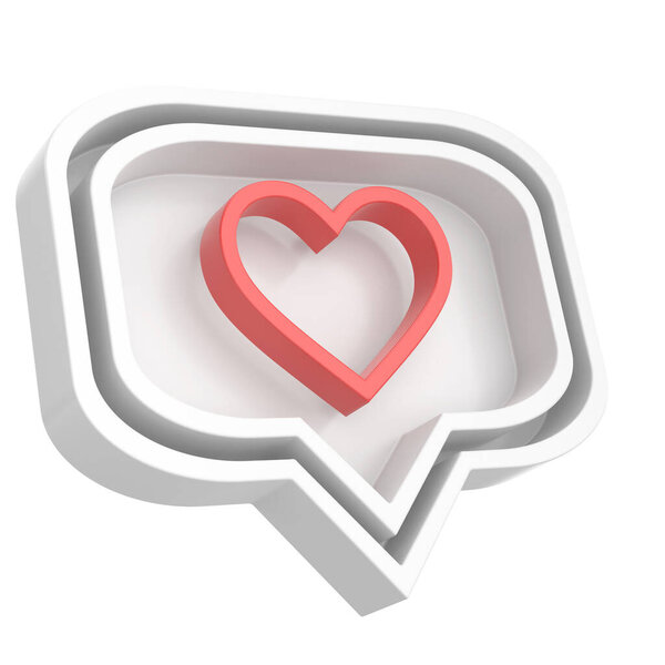 3D like icon. 3D icon. 3D illustration.