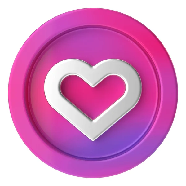 Love Icon Heart Icon Illustration — Stock Photo, Image
