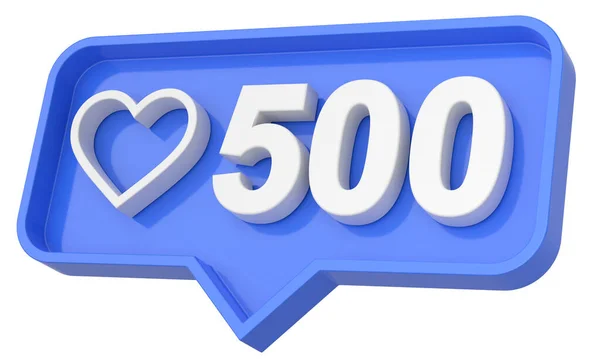 500 Aime 500 Aime Comme Une Icône Illustration — Photo