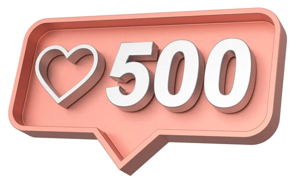 500 Aime 500 Aime Comme Une Icône Illustration — Photo