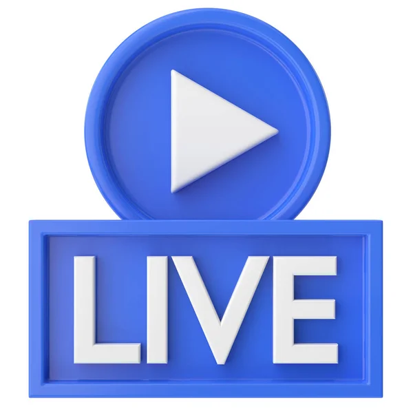 Live Icoon Livestreaming — Stockfoto