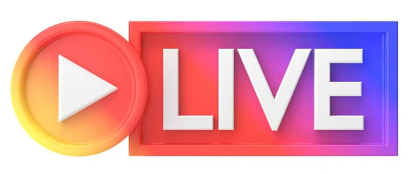 Live Icon Livestreaming — Stock Photo, Image