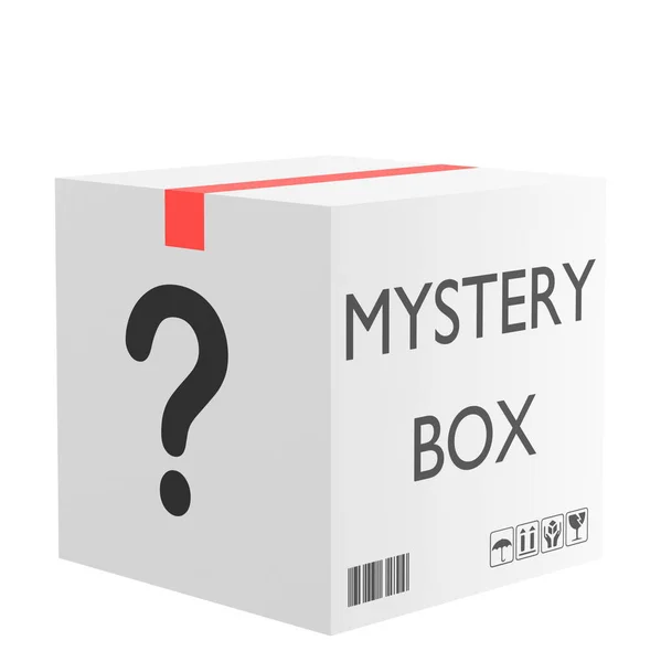 stock image Mystery box. Lucky box. 3D illustration.