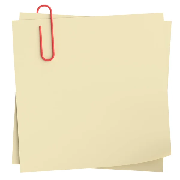 Note Paper Paper Clip Illustration — Stock Photo, Image