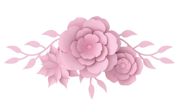 ดอกไม สามม ดอกไม กระดาษ ปแบบ — ภาพถ่ายสต็อก